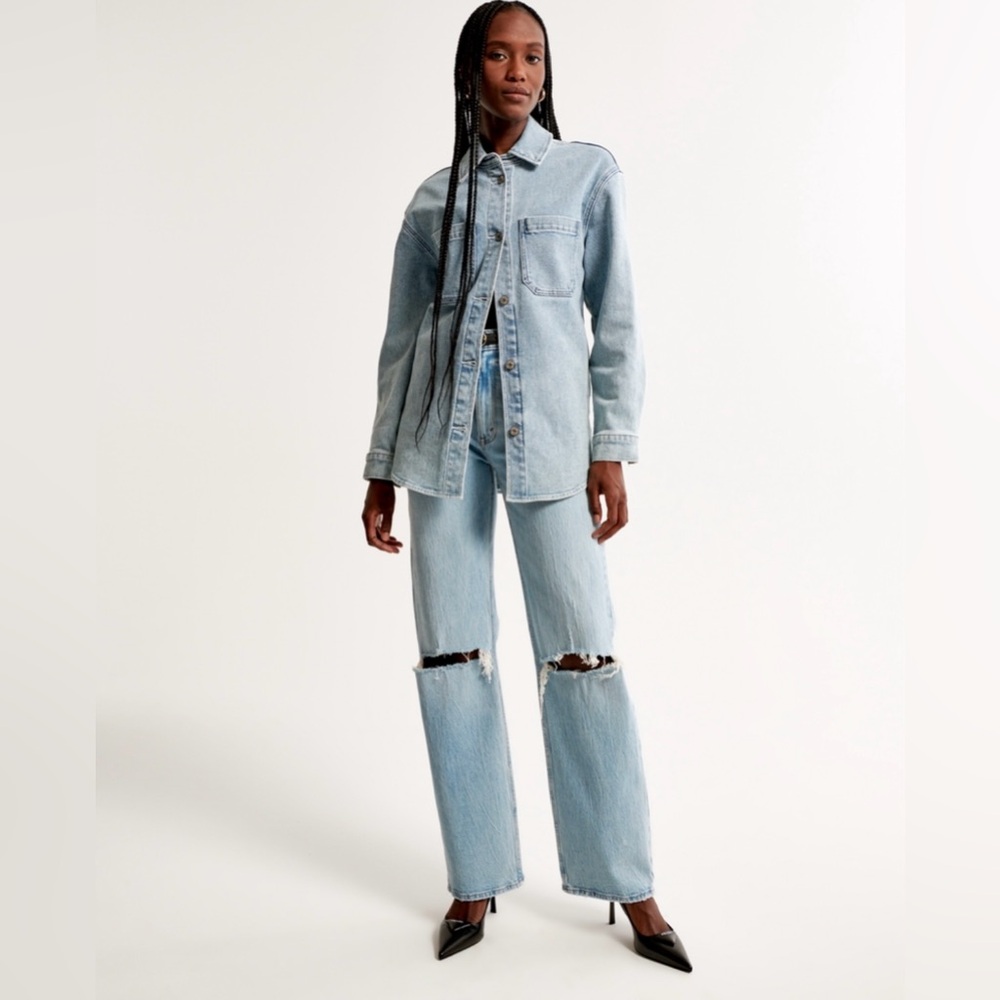 Abercrombie high rise relaxed 90s jean